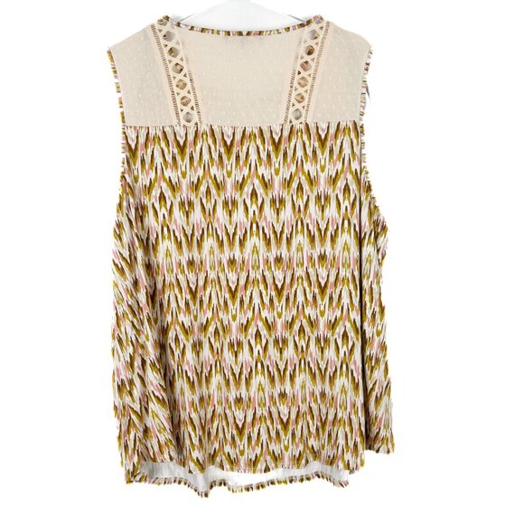 NWOT Daniel Rainn Abstract Print Sleeveless Top Plus Size 3X NEW - Picture 7 of 9